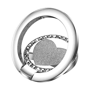 Xaxell Phone Ring Holder 360 Degree Rotating Metal Ring Holder for All mobiles, Finger Grip Stand for All Smart Device (Silver)