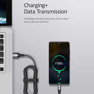 Usams Super Vooc Type C Cable 5.5A PD Fast Charging Data Transfer Nylon Braided Cable For Huawei Oppo Vivo Realme Samsung Smartphones