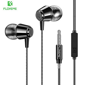 FLOVEME 3.5 M Sport HiFi Stereo Wired Earphone Headset with Microphone for Mobile Phone(Black)