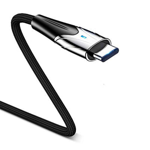 Joyroom Super Vooc Type C Cable 5.5A PD Fast Charging Data Transfer Nylon Braided Cable For Huawei Oppo Vivo Realme Samsung Smartphones