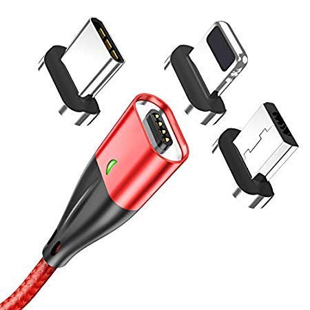 Topk 3-in-1 Nylon Braided Fast Multi Charging Magnetic Cable USB (with ...