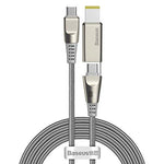 Baseus 2 in 1 Type C To Type C PD Cable with DC Square Charging Port for Laptops Mobile Phones