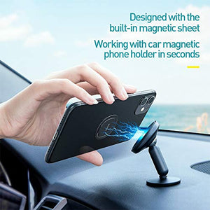 Baseus 2nd Gen 360° Rotatable Multi-Functional Ultrathin Invisible Mobile Phone Ring Grip Metal Holder & Stand - (Grey)